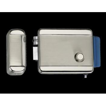 Stainless Steel Electric Rim Lock with Rotating Latch LSLD1073GSS